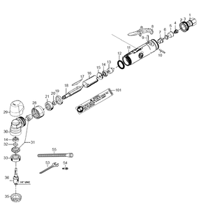 Figure 0 Diagram and Parts List for CP3019-12AF  Chicago Pneumatic Sander